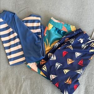 Colorful Kids' Swim Shorts Set